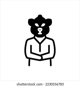 Vector black icon for bizarre