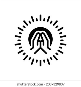 Vector black icon for bless