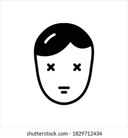 Vector black icon for blind