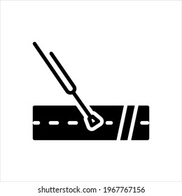 Vector black icon for blind