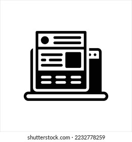 Vector black icon for blog 