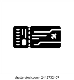 Vector schwarzes Symbol für Bordkarte