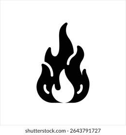 Vector black icon for bonfire