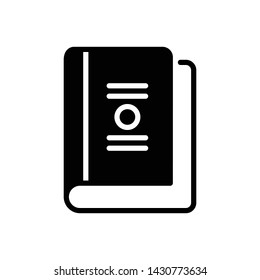 Vector black icon for book