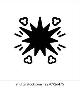 Vector black icon for boom