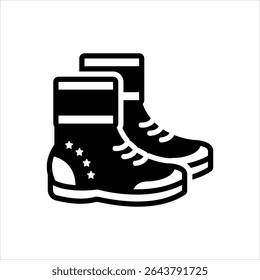 Vector black icon for boot