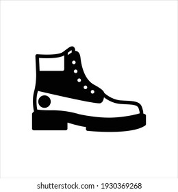 Vektorschwarzes Symbol für Stiefel