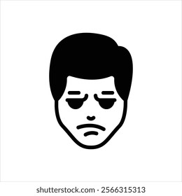 Vector black icon for bored