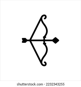 Vector black icon for bow