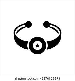 Vector black icon for bracelets