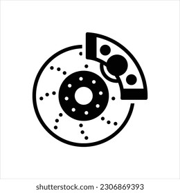 Vector black icon for brake