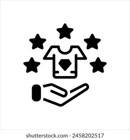 Vector black icon for brand values