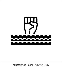 Vektorschwarzes Symbol für Tapferkeit