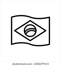 Vector black icon for brazil 