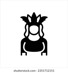 Icono negro vector para brasilero