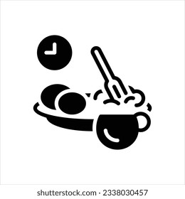 Vector black icon for breakfast