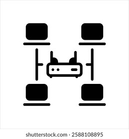 Vector black icon for bridge
