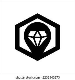Vector black icon for brilliant