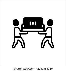 Vector black icon for bring