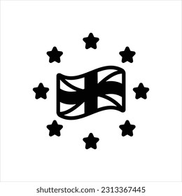Vector black icon for british