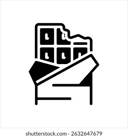 Icono negro de Vector para chocolate marrón