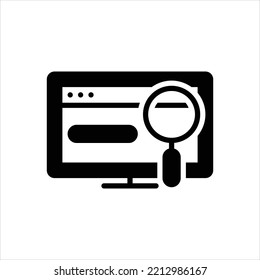 Vector black icon for browse