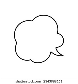 Vector black icon for bubble