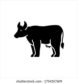Vector black icon for buffalo