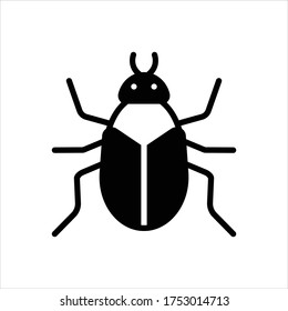 Vector black icon for bug