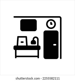Icono negro vector para la mesa