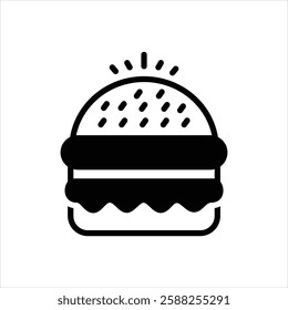 Vector black icon for burger