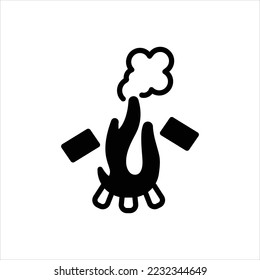 Vector black icon for burns