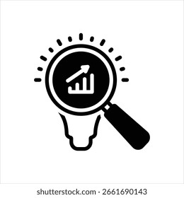 Vector black icon for business insight