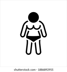 Vector Colorful Illustration Icon Busty Stock Vector (Royalty Free