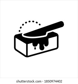 Icono negro vector para la mantequilla