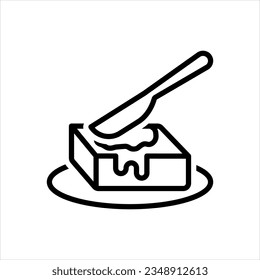 Icono negro vector para la mantequilla