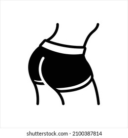 Vector black icon for butts