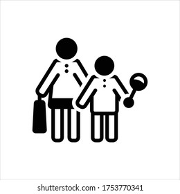 Vector black icon for buy toy