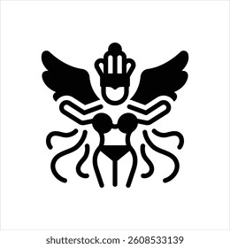 Vector black icon for cabaret