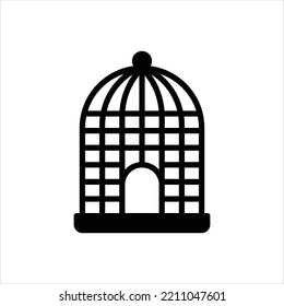 Vector black icon for cage