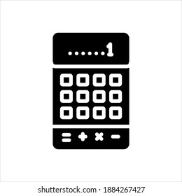 Vector black icon for calculator