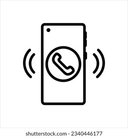 Vector black icon for call