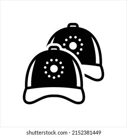 Vector black icon for caps
