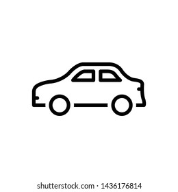 Vector black icon for car