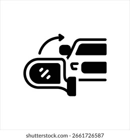 Vektor schwarzes Symbol für Auto Element
