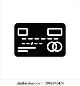 Vector black icon for card