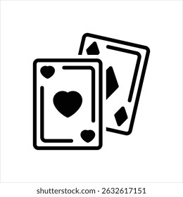 Vector black icon for card game