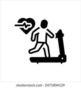 Vector negro icono para cardio