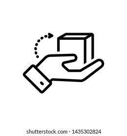 Vector black icon for care