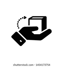 Vector black icon for care